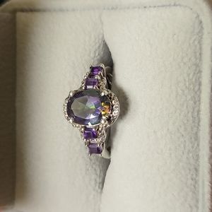 Mti-Gemstone Mystic Topaz Ring